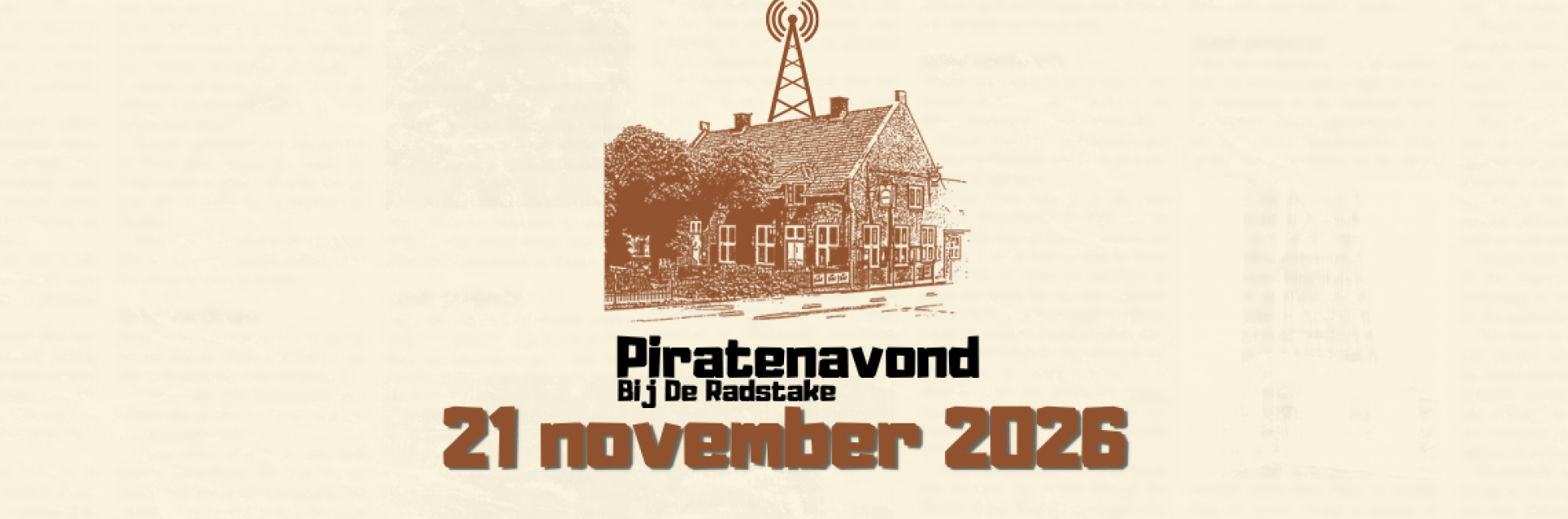 Piratenavond zaterdag 21 november 2026